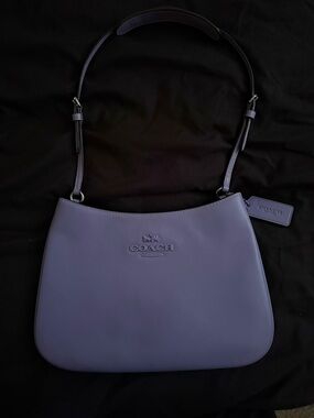 Coach Leather Purple Shoulder Bag